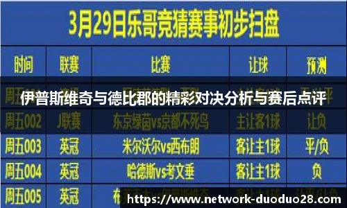 伊普斯维奇与德比郡的精彩对决分析与赛后点评